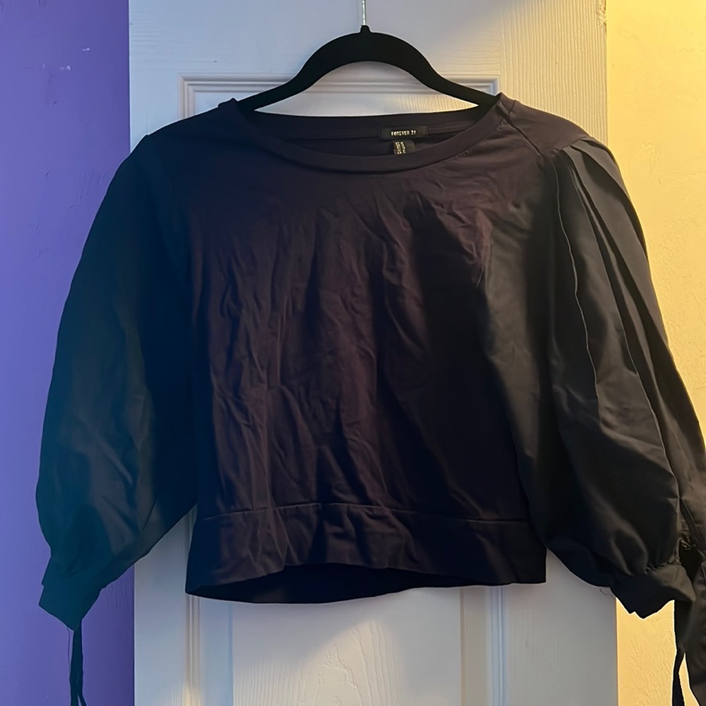 Navy Blue Crop